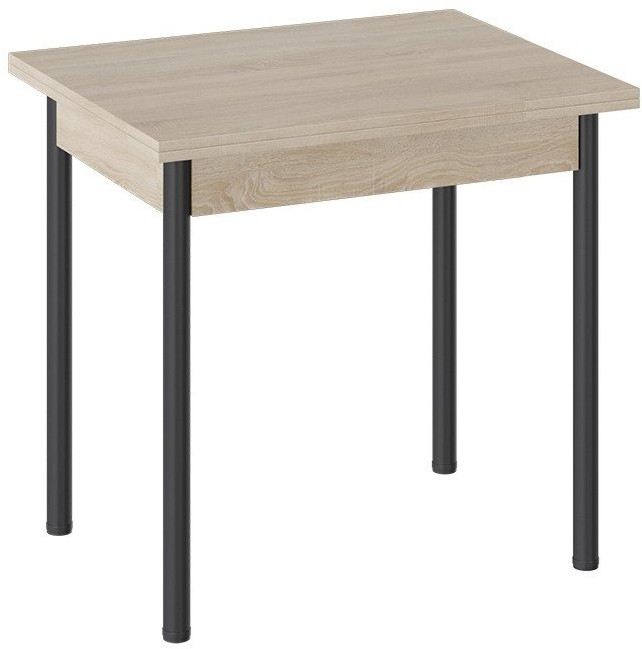 Родос Тип 2 стол с опорой d40 (Черный муар/Белый)