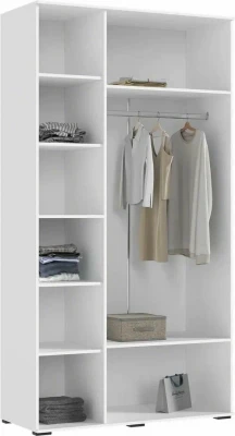 Норд Композиция Шкафов (прямые + угловые), Белый глянец/белый