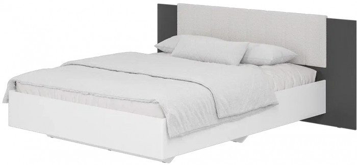 Кровать с подъёмным механизмом Шарм КР-18 160х200, Графит, Белый