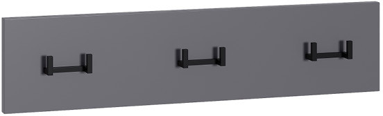Октава 15.14.02 Вешалка, цвет серый графит, ШхГхВ 64,7х4,7х15 см.