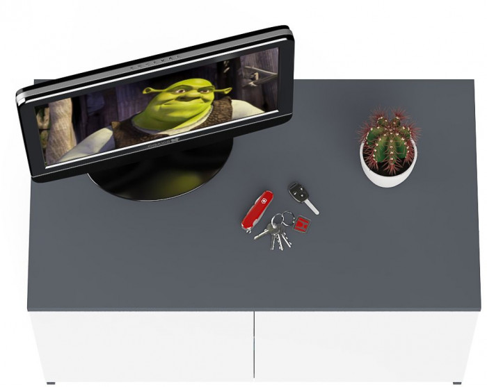 Мори Тумба/антресоль МА900.1, цвет графит/белый, ШхГхВ 90,4х50,4х54,6 см., подходит для шкафа МШ900.1