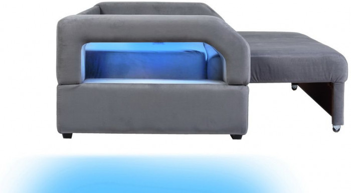 Диван-кровать Манчестер, еврокнижка, велюр, 150х195, серый