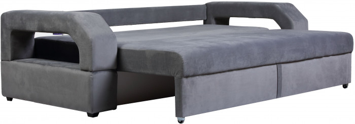 Диван-кровать Манчестер, еврокнижка, велюр, 150х195, серый