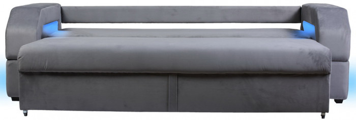 Диван-кровать Манчестер, еврокнижка, велюр, 150х195, серый