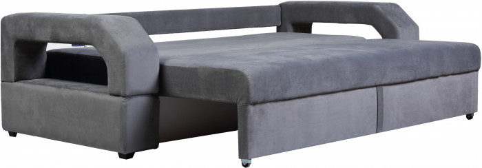 Диван-кровать Манчестер, еврокнижка, велюр, 150х195, серый