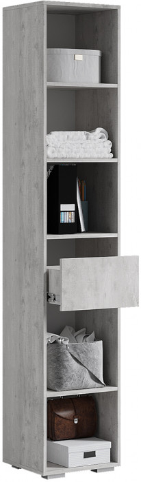 Пенал с ящиком ПН-11 Мрия, Бетон пайн светлый, графит