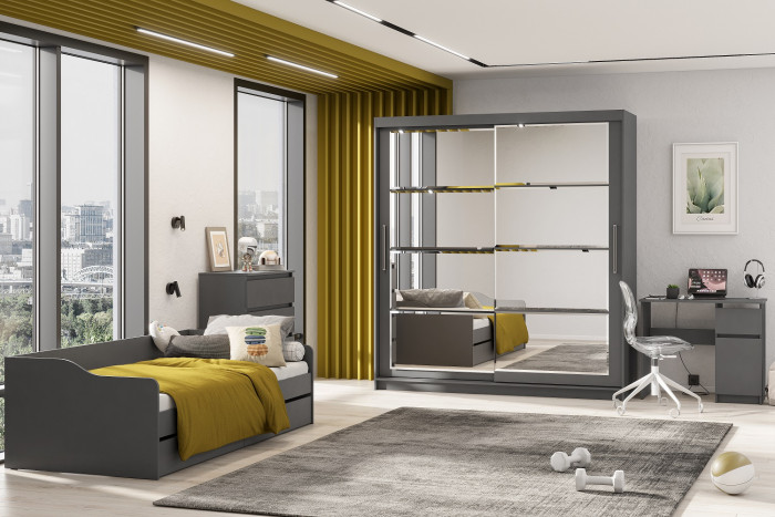 Шкаф-купе №3 2,0м Графит серый