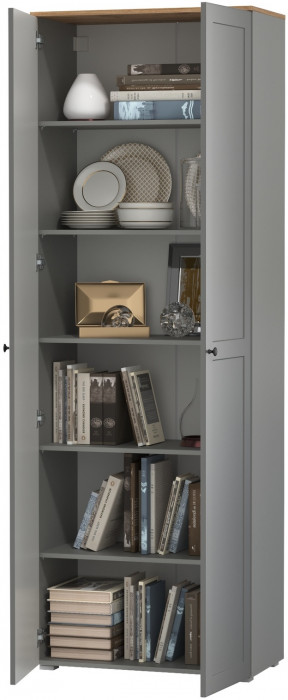 Остин 16.307 Шкаф, серый графит/дуб крафт золотой