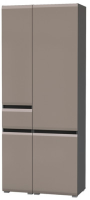 Сидней 13.202 Шкаф с ящиком + Шкаф 13.200, корпус: антрацит/фасады: МДФ веллюто капучино