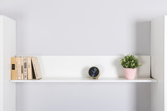 Валенсия Гостиная № 124, ЛДСП белый шагрень/МДФ белый шагрень