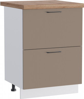 КГ ШН2Я 600 + внутр.ящ 600 Крем/Белый гладкий Арника РМ