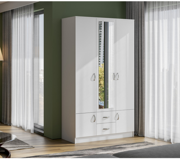 Шкаф трехстворчатый Ронда ШК-3, белый