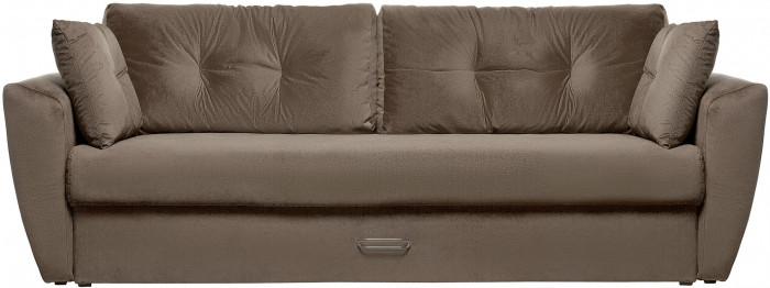 Диван-кровать Амстердам Люкс, 150х195, еврокнижка, независимый пружинный блок, велюр, коричневый