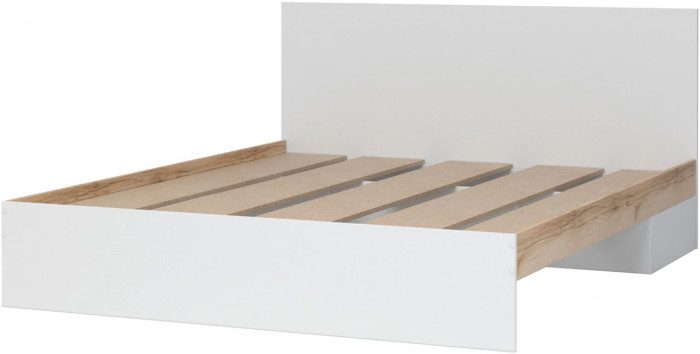 Юкки КР-1600 Кровать 160*200 Дуб делано/Белый