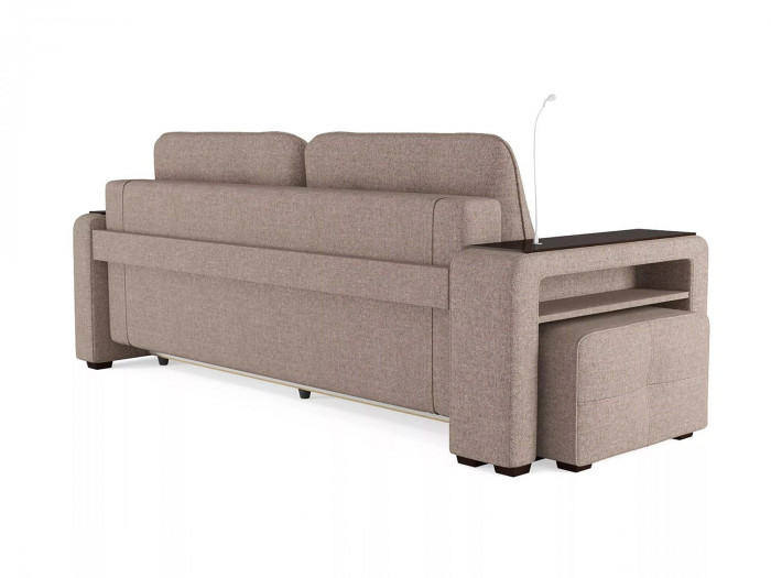 Диван Smart 4 пуф слева Б4-3т-Б3 СК Рогожка Sherlock 932