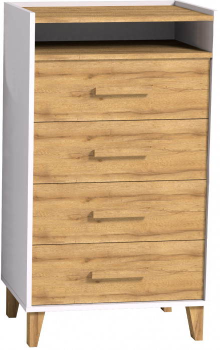 Комод высокий Айрис 45, дуб