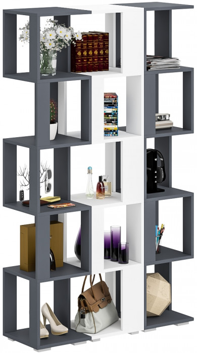 Стеллаж СВК 3 шт., графит/белый