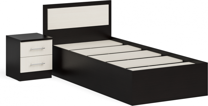 Фиеста Кровать 0900 + тумба, венге/дуб лоредо