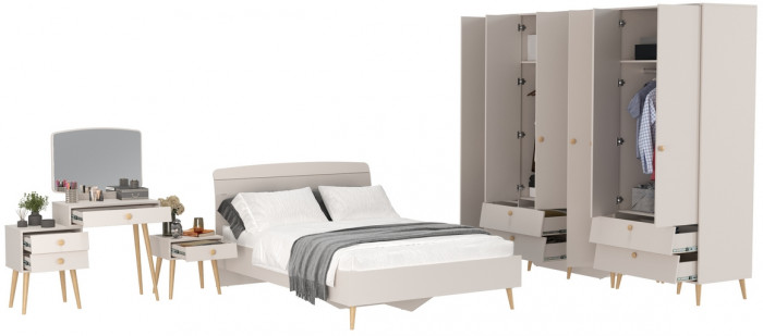 Афина Спальня 39-1400, кашемир серый