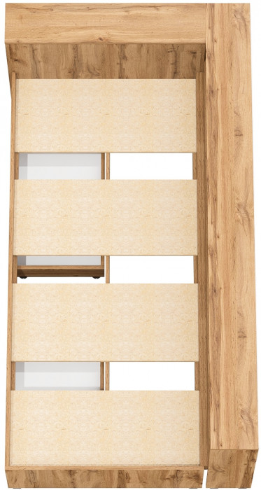 Ксения Кровать с ящиками 0900 + прикроватный блок, дуб вотан/белый