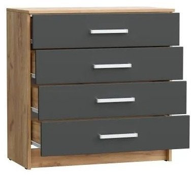 Модульная спальня Мартина, композиция 3 (Дуб крафт/ Графит)