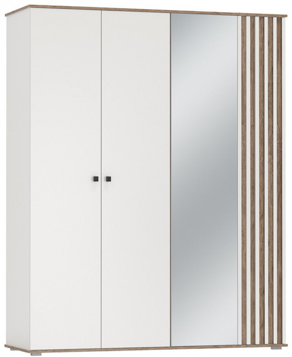 Шкаф для одежды 51.15 Либерти опора 4-х дв. h=20мм Белый / Дуб Каньон