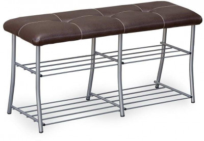 Обувница МС-7 серебро лак/умбер