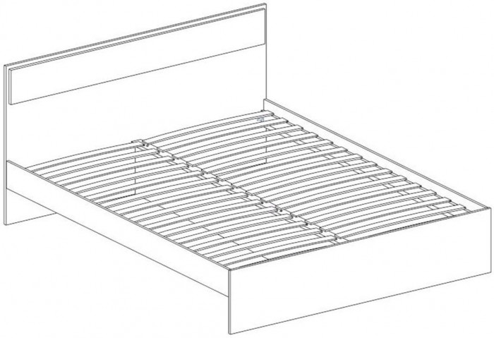 NEXT 73 Кровать двуспальная 1600 Белый / Дуб Сонома