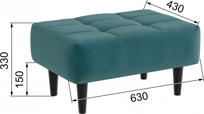 Пуф Корк бирюза