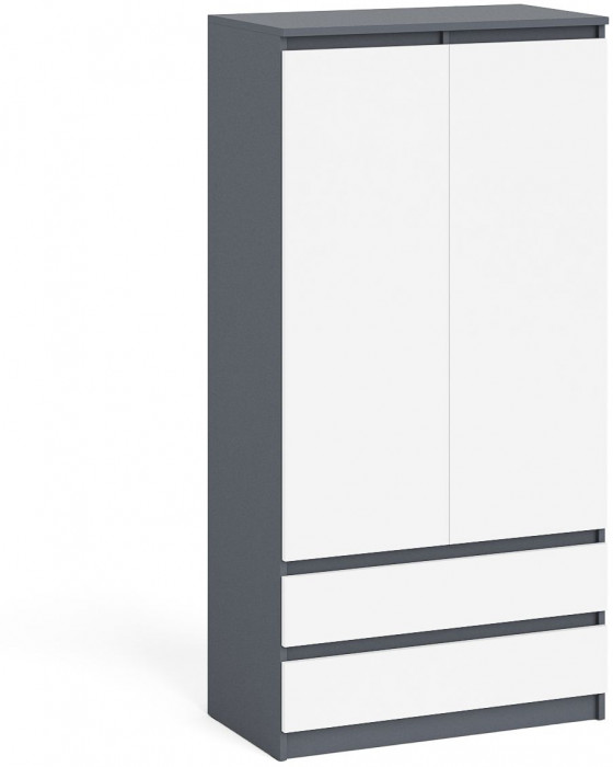 Мори Шкаф МШ900.1, графит/белый