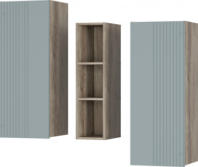 Шкаф навесной "Олива" ШКН-01 Дуб каньон/МФ11 Шарли бриз