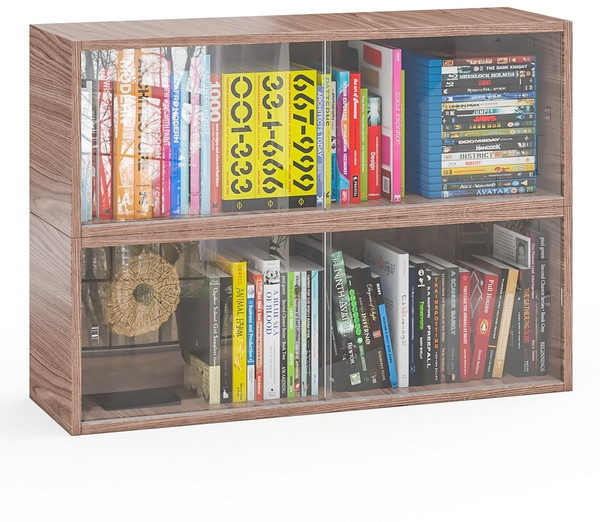 Две полки книжных С-МД-КН01, ясень шимо тёмный