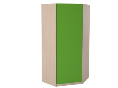 Шкаф угловой Дуб молочный/Салатовый