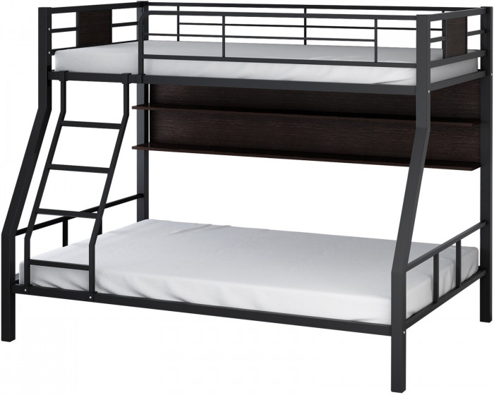 Двухъярусная кровать Гранада-1П (Серый, Крем)