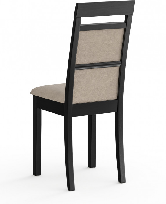 Стул Мебель--24 разборный Гольф-12, цвет венге, обивка ткань велюр капучино 25, ШхГхВ 40х40х100 см., от пола до верха сиденья 47 см. (мягкая спинка)