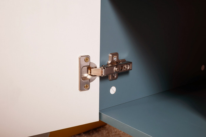 Либера Комод-тумба 16.230.01, цвет пасифай/белый, ШхГхВ 115,3х42,6х92,3 см., фасады с рисунком Тропический лес, две дверки