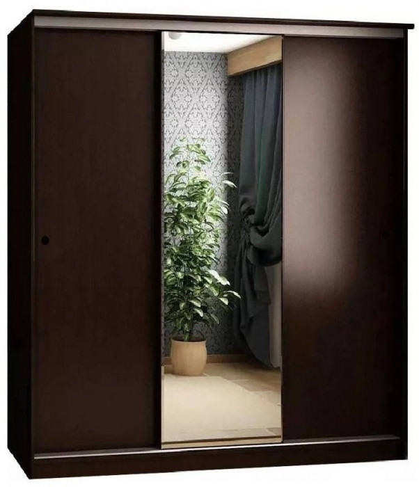 Шкаф-купе Альянс 2000 (Венге / дуб беленый)