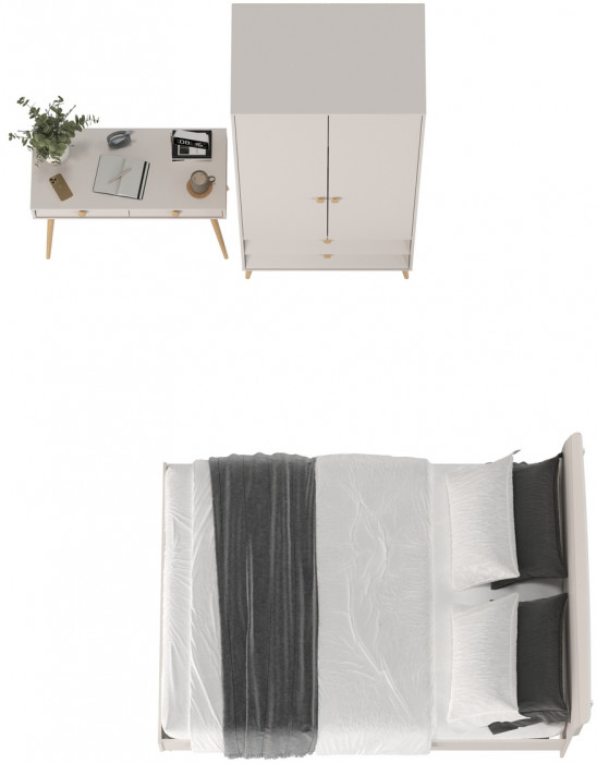 Афина Спальня 07-1400, кашемир серый