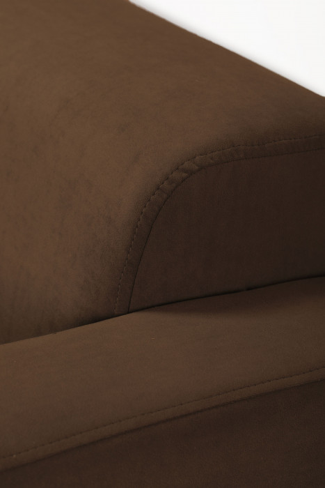Диван прямой Томи, 160 см, велюр, коричневый