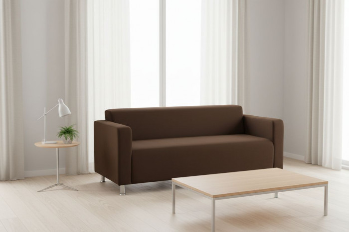 Диван прямой Томи, 160 см, велюр, коричневый