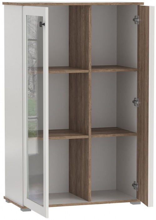 Шкаф комбинированный 51.03 Либерти опора h=20мм Белый / Дуб Каньон