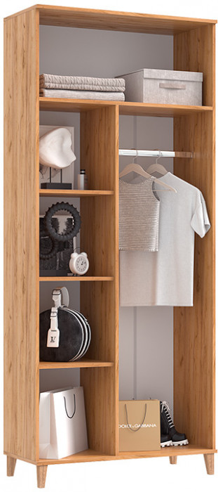 Модульная прихожая Ирис, Крафт золотой/Браш графит