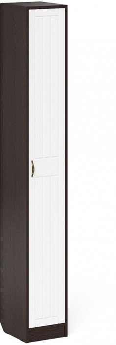 Прихожая П-6 Шкаф + Пенал, венге/фасады МДФ белое дерево фрезеровка прованс