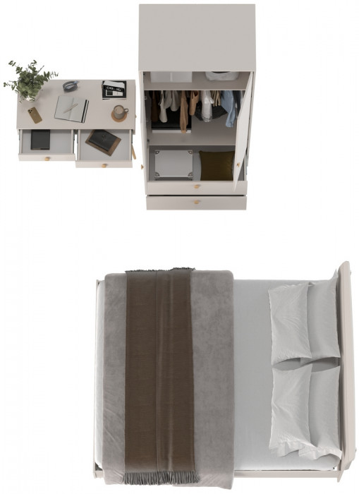 Афина Спальня 07-1600, кашемир серый