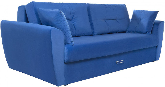 Диван-кровать Амстердам Люкс, 150х195, еврокнижка, независимый пружинный блок, велюр, синий