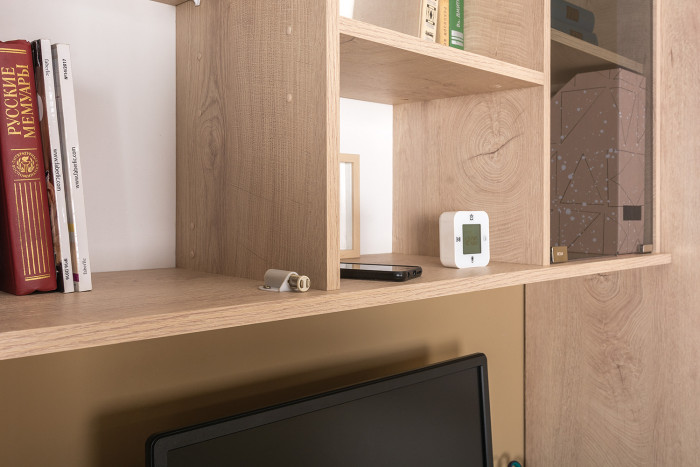 Бостон № 23, дуб эндгрейн элегантный/фасады МДФ милк рикамо софт