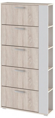 Эрика Тумба для обуви Тип 2 (Дуб Сонома/Белый ясень)