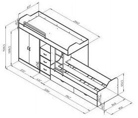 Дельта-18.04.02 Детская двухъярусная кровать