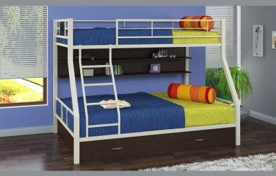 Двухъярусная кровать Гранада-1ПЯ, серый / Венге (Дуб Сонома, Серый)