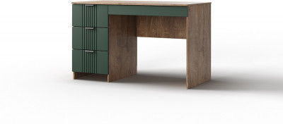 Стол письменный "Герта" - Дуб канзас/Зеленый матовый